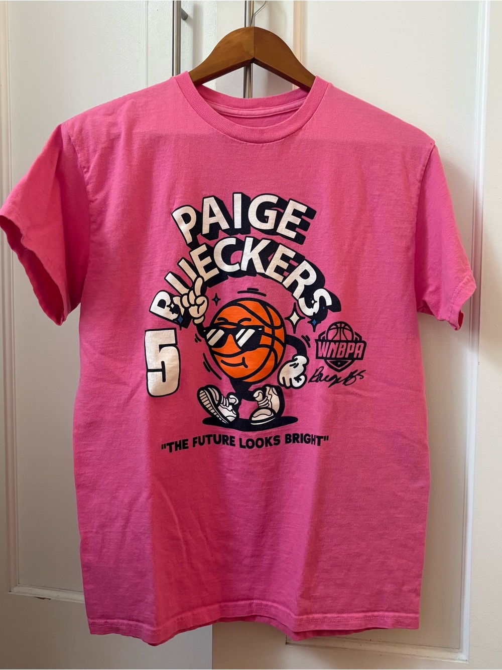 Paige Bueckers Pink WNBA 'The Future Looks Bright' T-Shirt